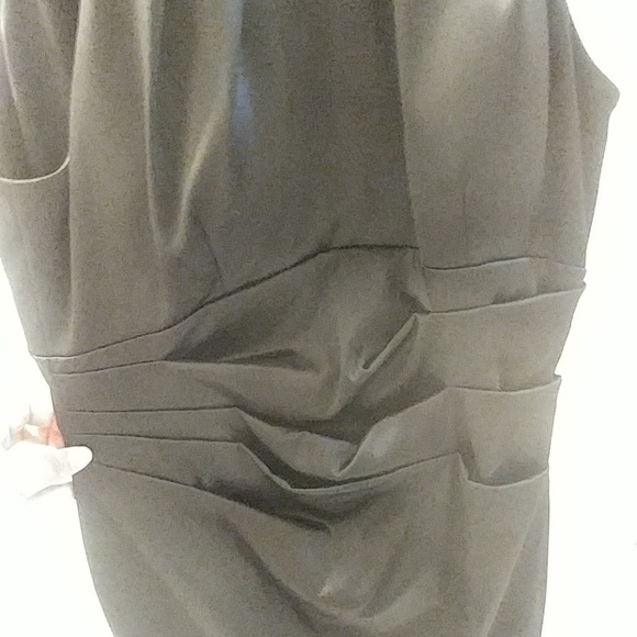 Black satin cocktail dress - Picture 3 of 4